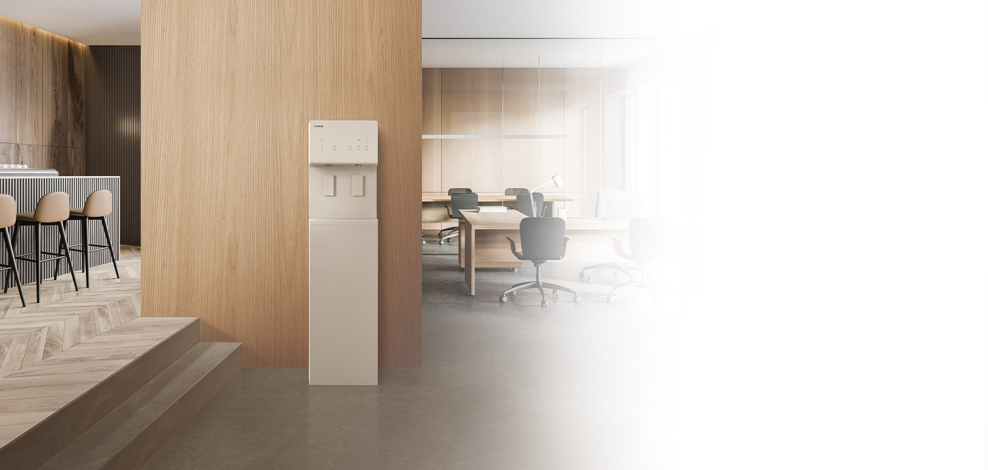Coway modern home lifestyle with water purifier